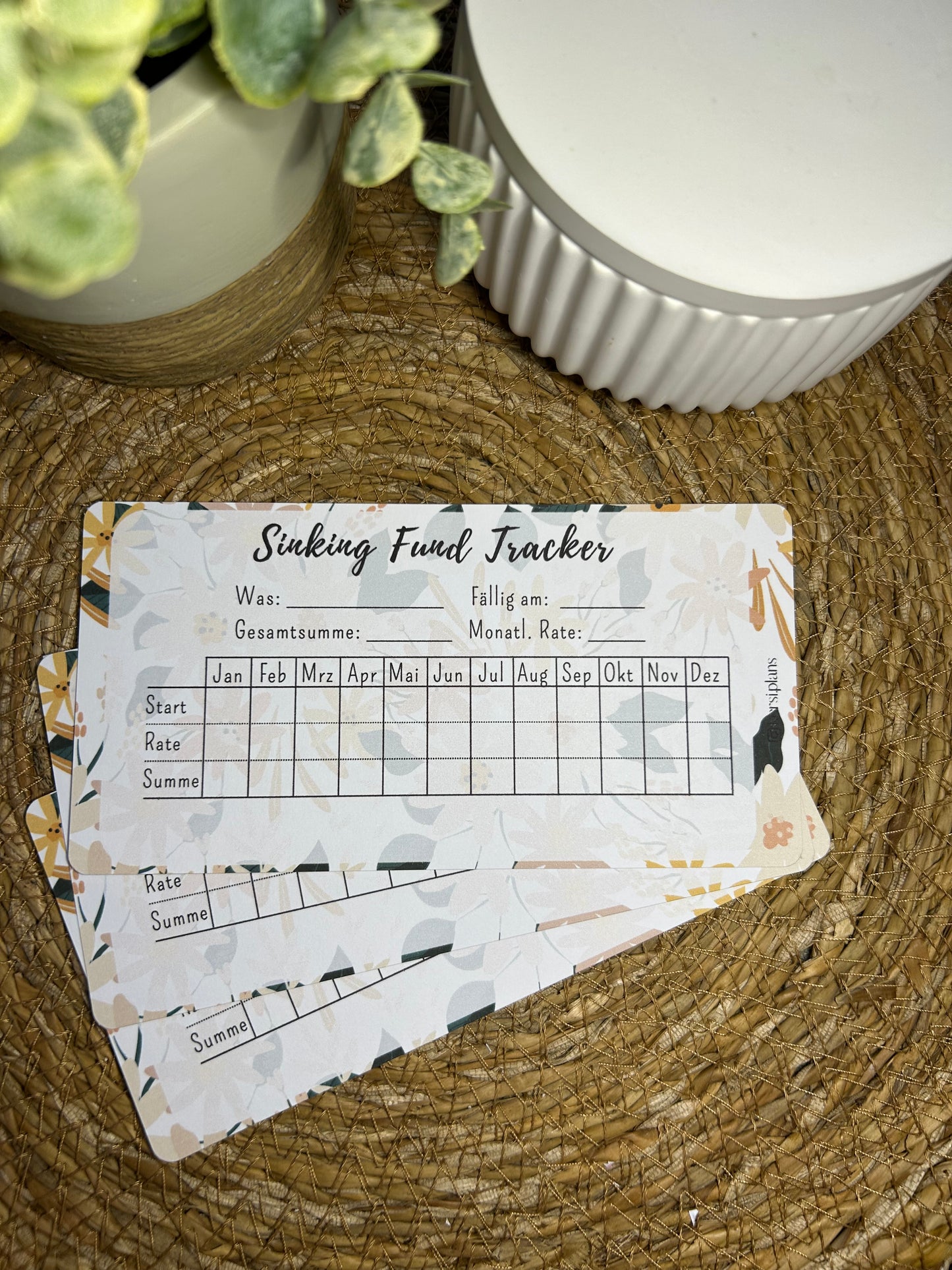 Sinking Fund Tracker A6 für Budget Binder – Design 37