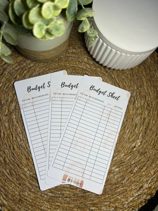 Budget Sheet A6 für Budget Binder – Design 18