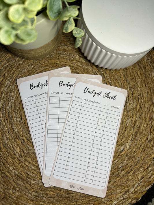 Budget Sheet A6 für Budget Binder – Design 14