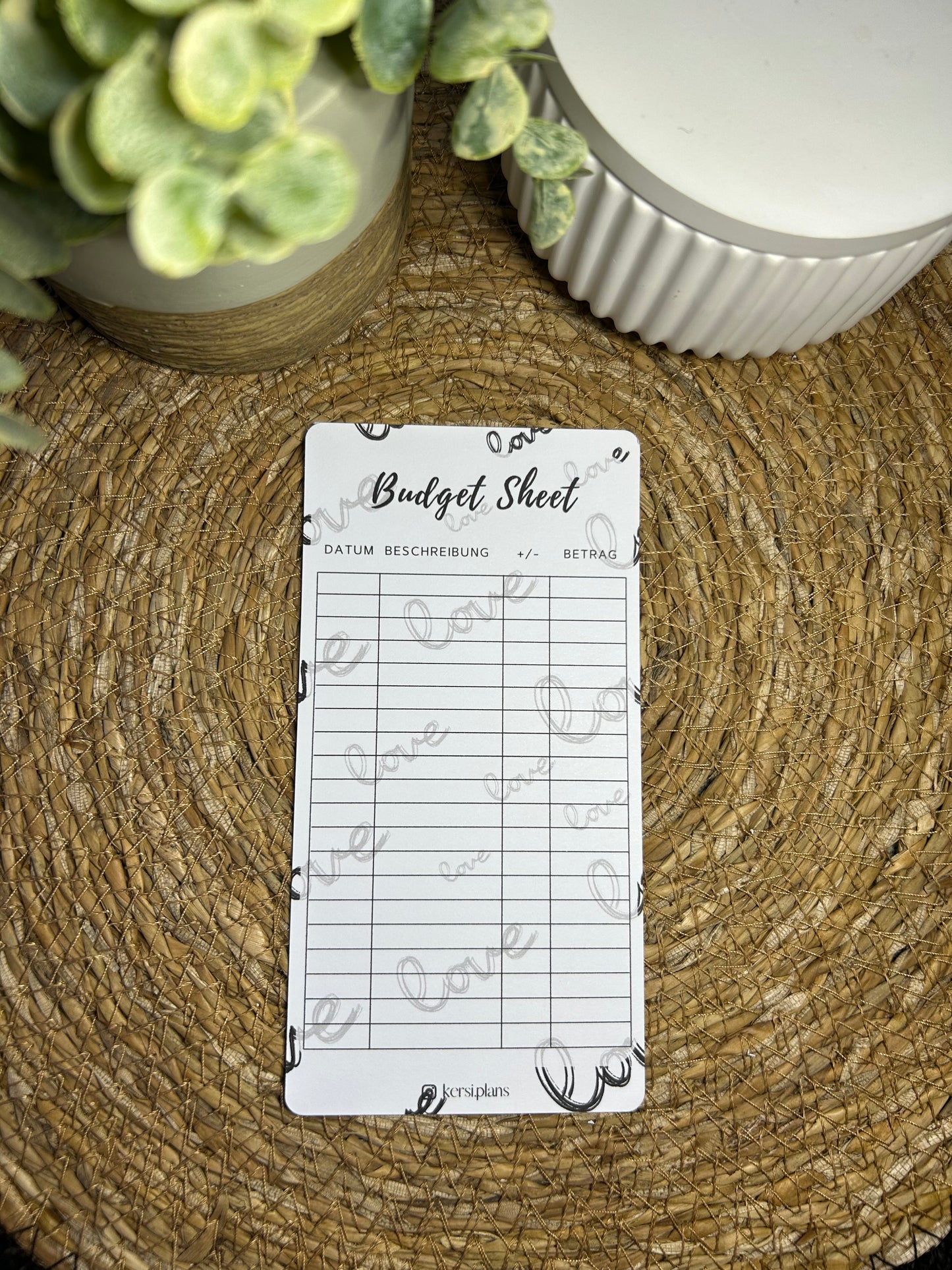 Budget Sheet A6 für Budget Binder – Design 23