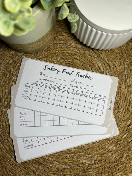 Sinking Fund Tracker A6 für Budget Binder – Design 06