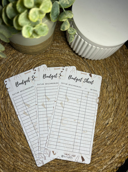Budget Sheet A6 für Budget Binder – Design 22