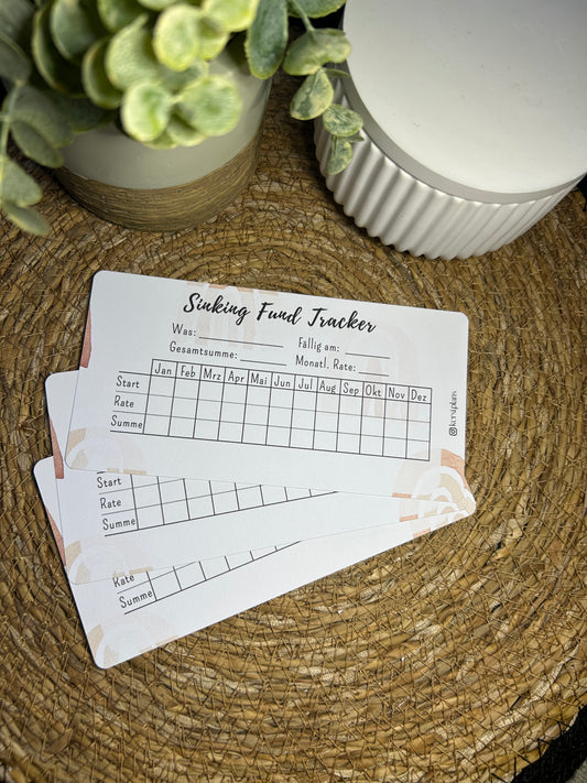 Sinking Fund Tracker A6 für Budget Binder – Design 18