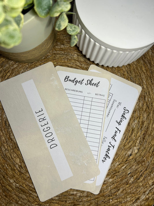 Set A6 für Budget Binder – Design 39 - (10 Dashboards + 10 Budget Sheets + 10 Sinking Fund Tracker)