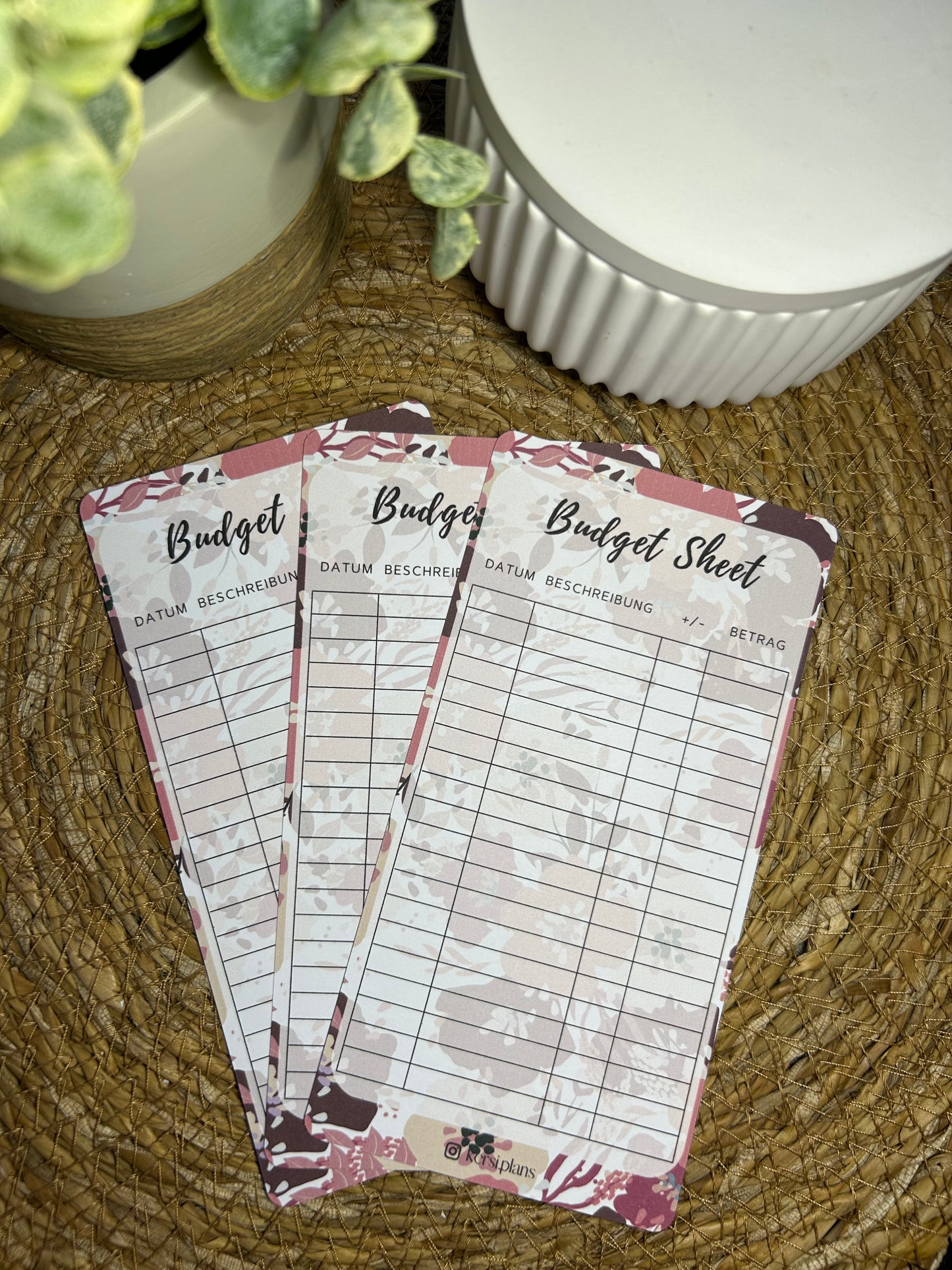 Budget Sheet A6 für Budget Binder – Design 36