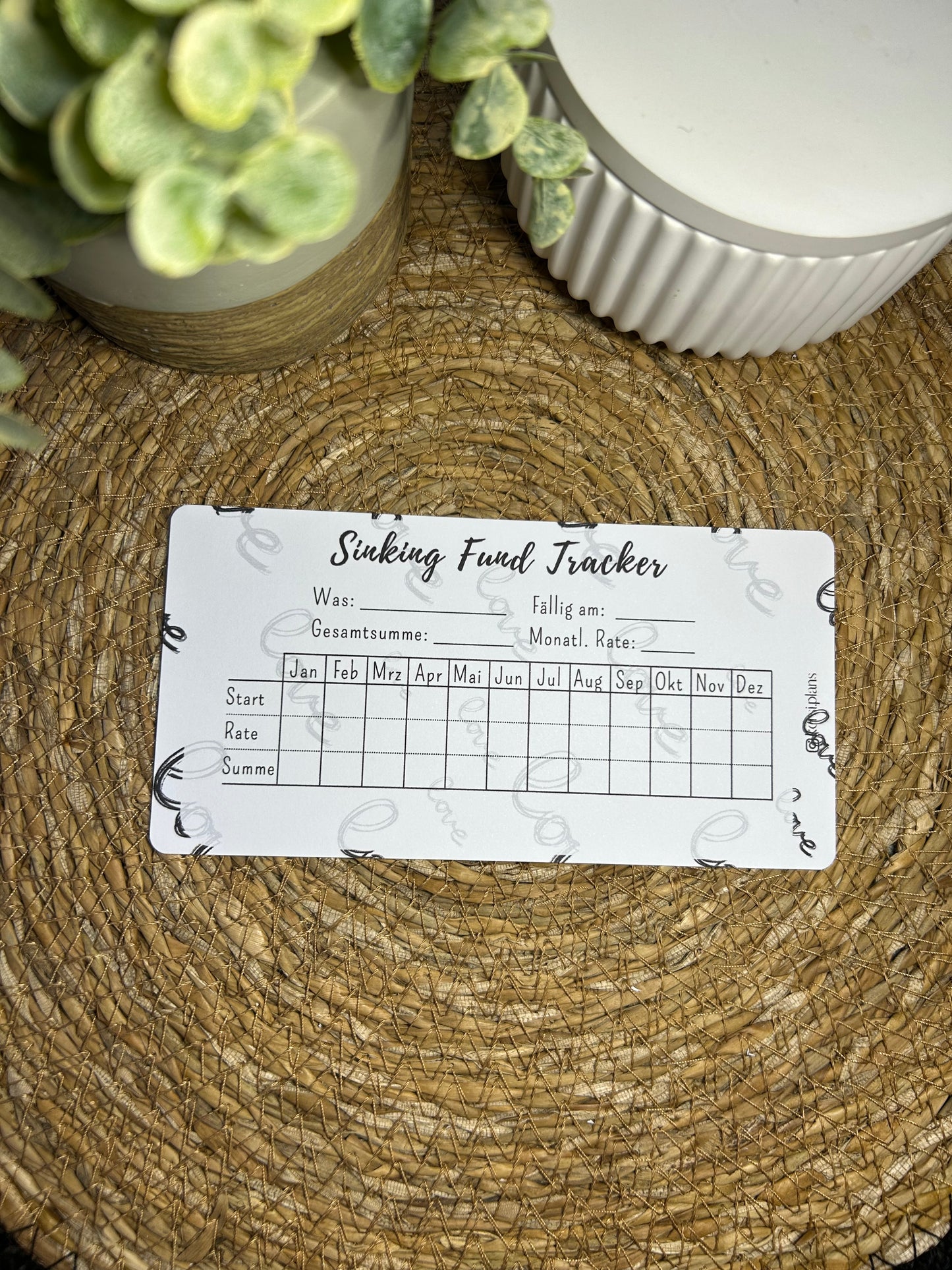 Sinking Fund Tracker A6 für Budget Binder – Design 23