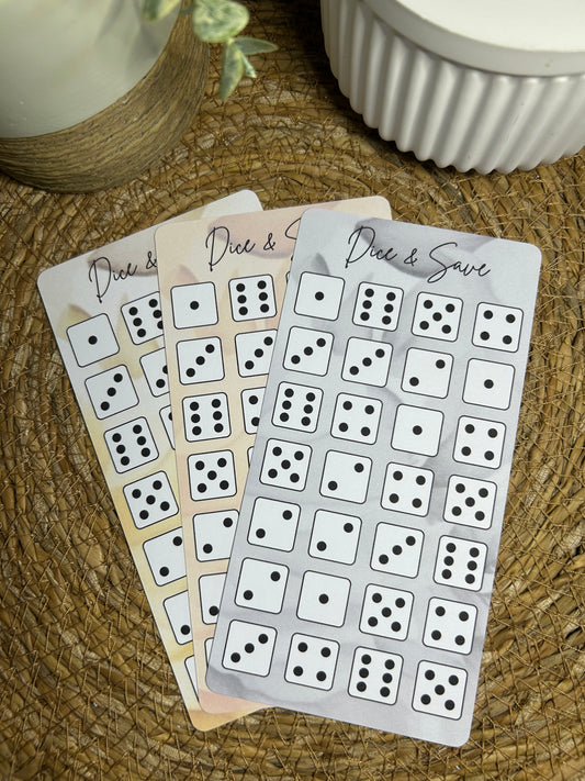 Dice & Save Sparspiel für deinen A6 Binder