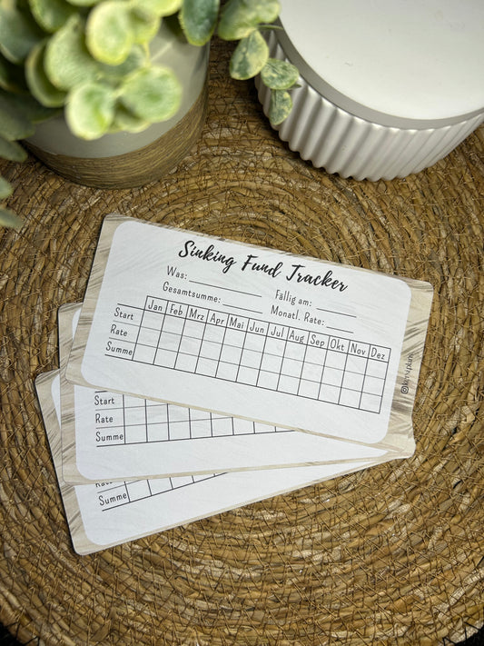 Sinking Fund Tracker A6 für Budget Binder – Design 25