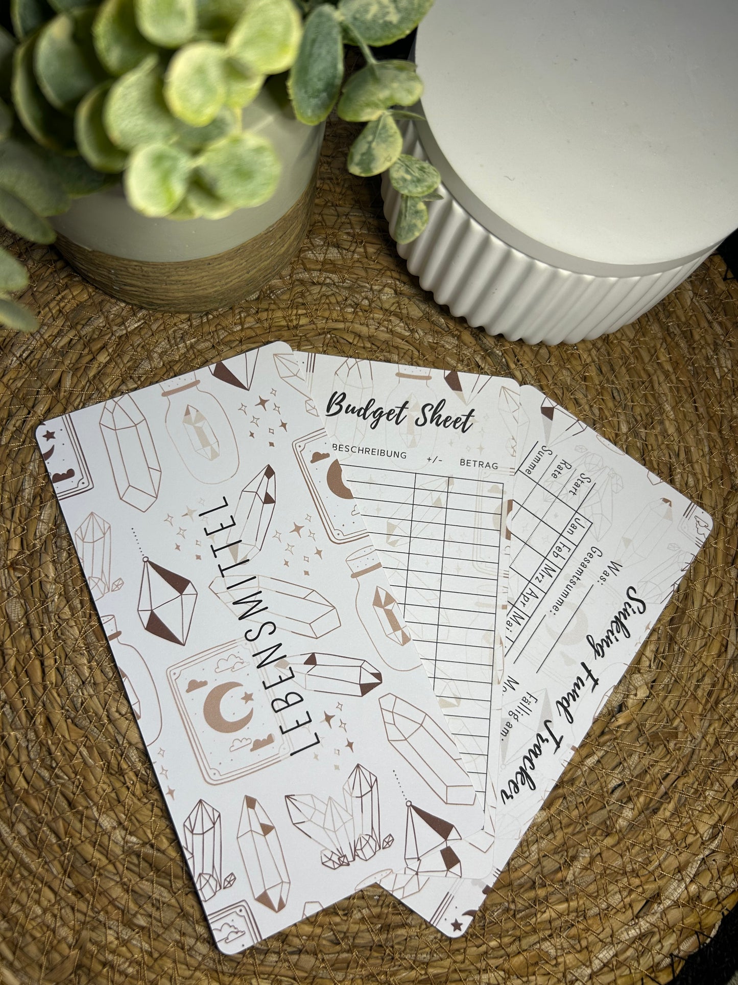 Set A6 für Budget Binder – Design 22 - (10 Dashboards + 10 Budget Sheets + 10 Sinking Fund Tracker)