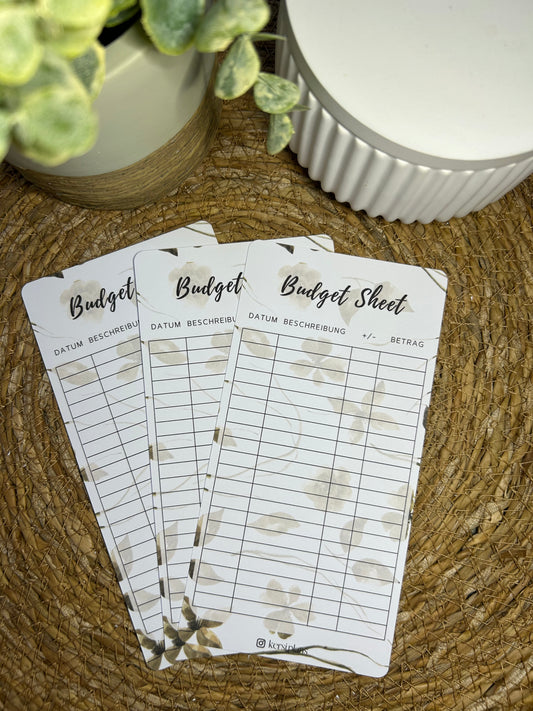 Budget Sheet A6 für Budget Binder – Design 54