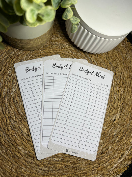 Budget Sheet A6 für Budget Binder – Design 07