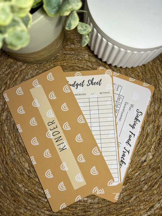 Set A6 für Budget Binder – Design 49 - (10 Dashboards + 10 Budget Sheets + 10 Sinking Fund Tracker)