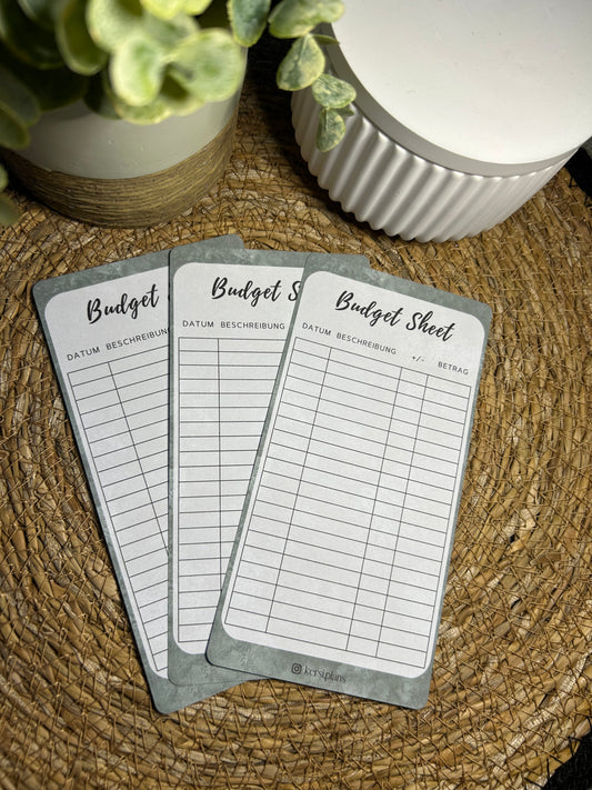 Budget Sheet A6 für Budget Binder – Design 08