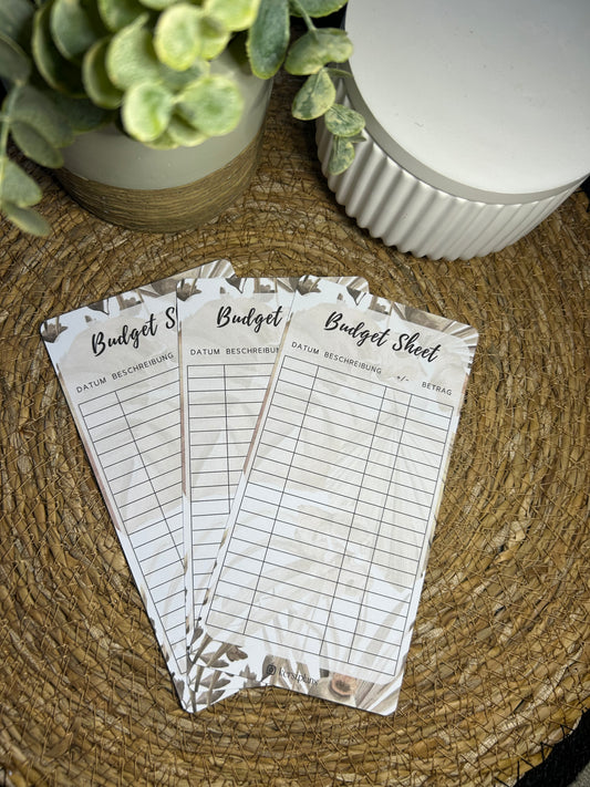Budget Sheet A6 für Budget Binder – Design 19