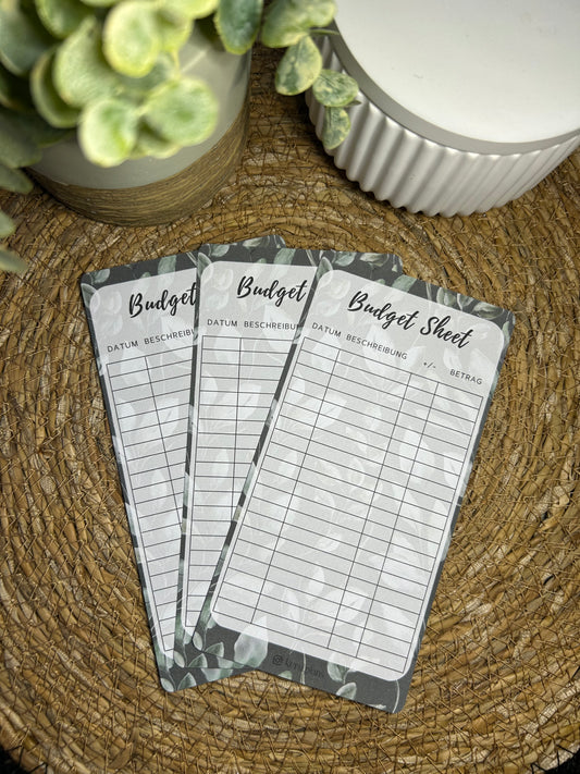 Budget Sheet A6 für Budget Binder – Design 26