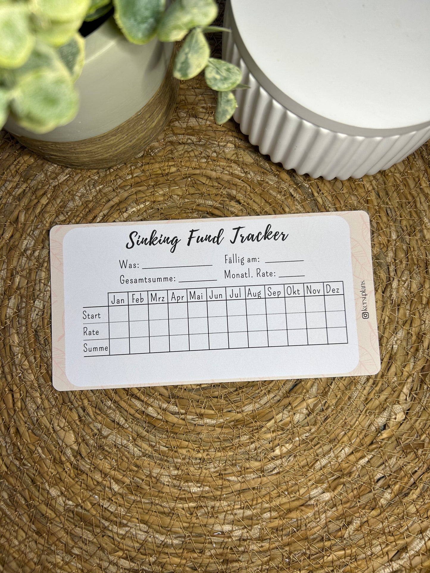 Sinking Fund Tracker A6 für Budget Binder – Design 47