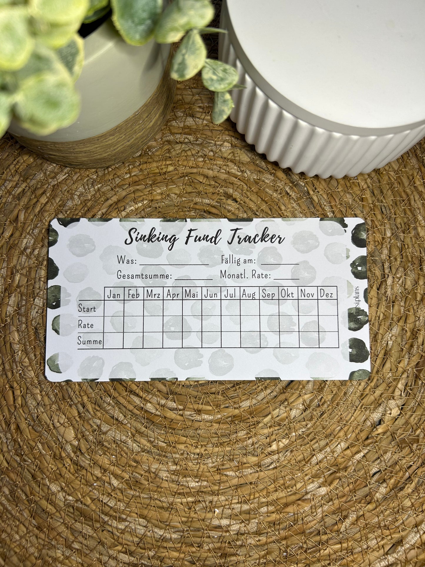 Sinking Fund Tracker A6 für Budget Binder – Design 43