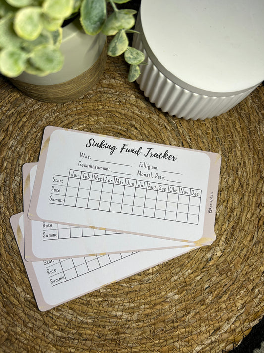 Sinking Fund Tracker A6 für Budget Binder – Design 13