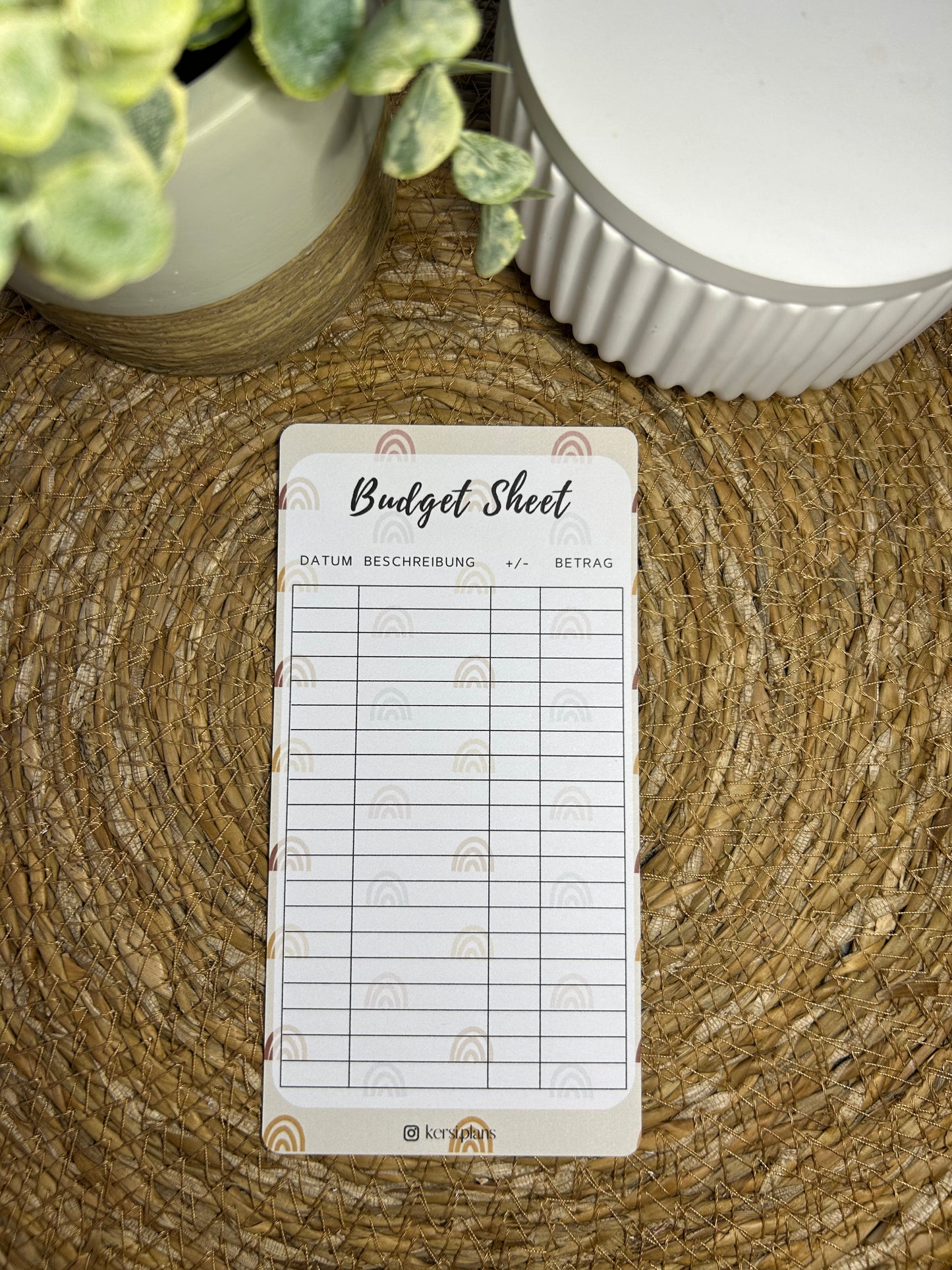 Budget Sheet A6 für Budget Binder – Design 50