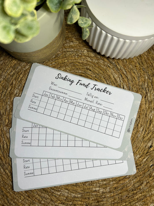 Sinking Fund Tracker A6 für Budget Binder – Design 05