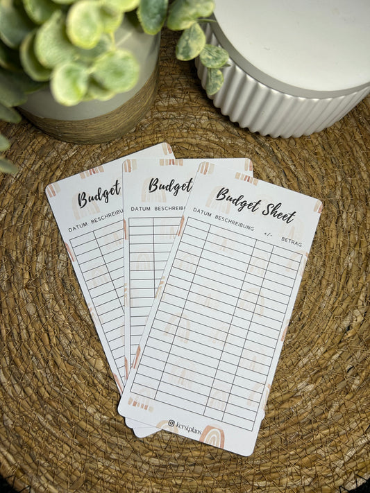 Budget Sheet A6 für Budget Binder – Design 24