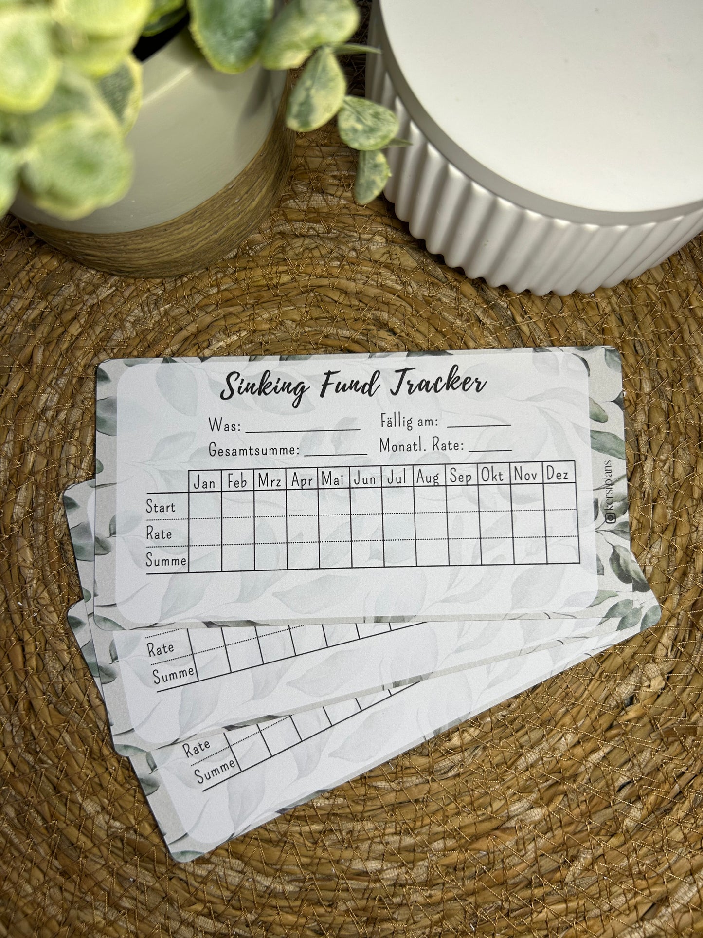 Sinking Fund Tracker A6 für Budget Binder – Design 57