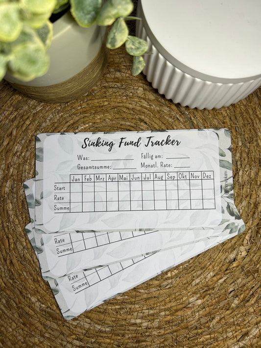 Sinking Fund Tracker A6 für Budget Binder – Design 57