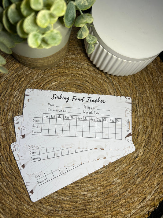 Sinking Fund Tracker A6 für Budget Binder – Design 22