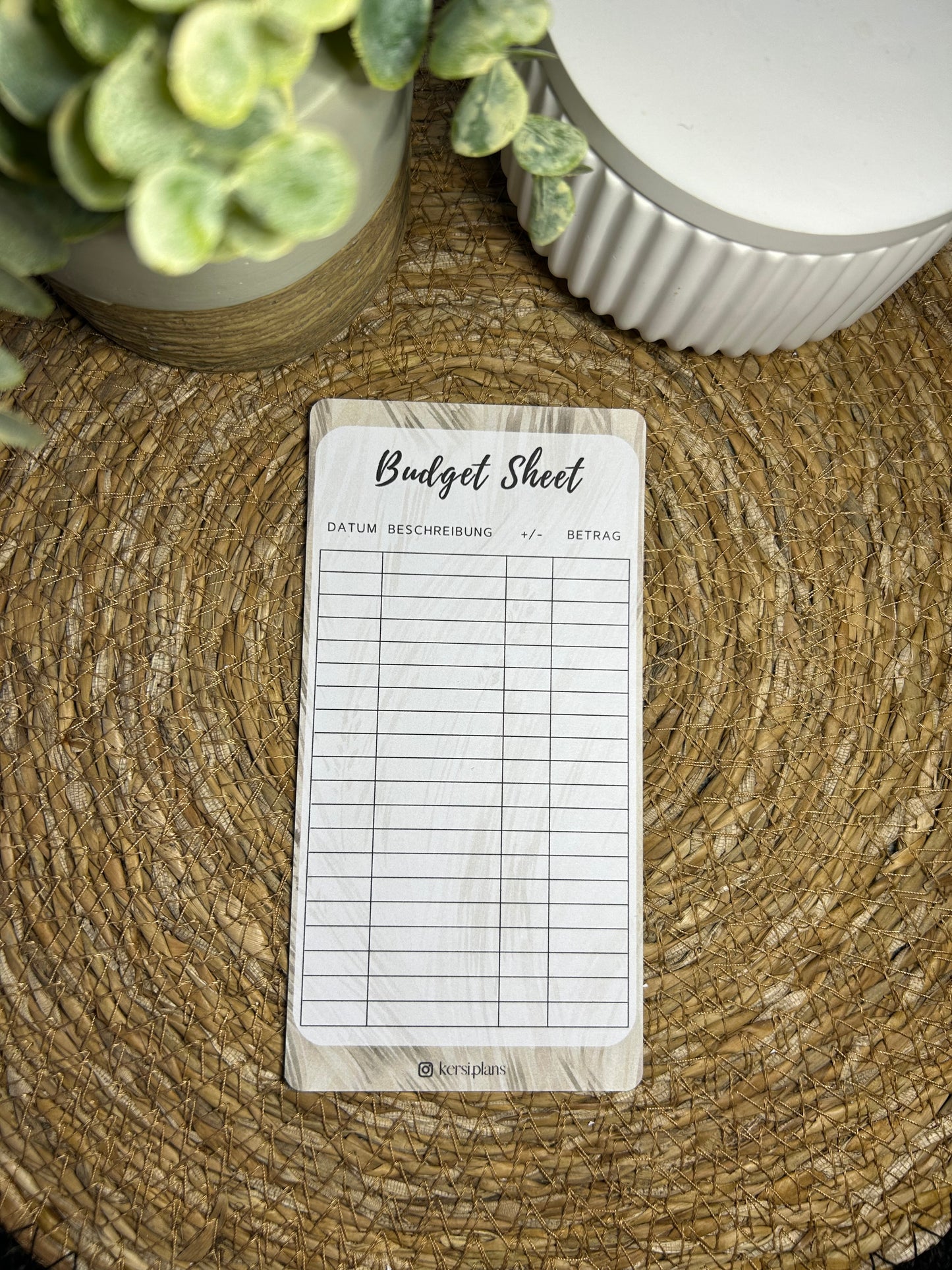 Budget Sheet A6 für Budget Binder – Design 25