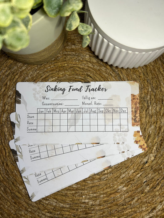 Sinking Fund Tracker A6 für Budget Binder – Design 44
