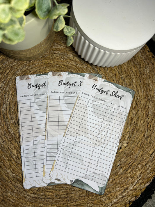 Budget Sheet A6 für Budget Binder – Design 11