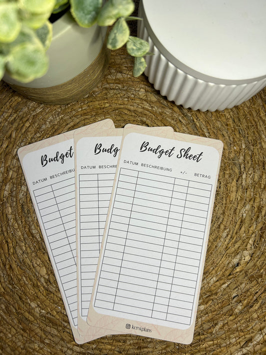 Budget Sheet A6 für Budget Binder – Design 47