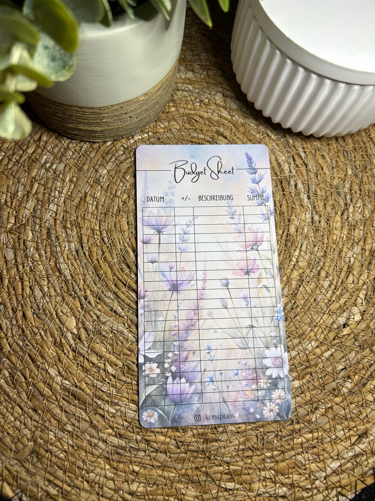 Budget Sheet A6 für Budget Binder – Design 66
