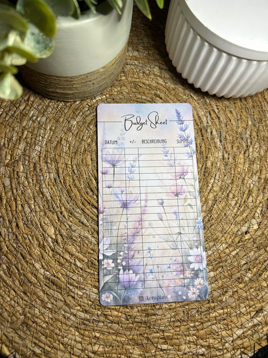 Budget Sheet A6 für Budget Binder – Design 66