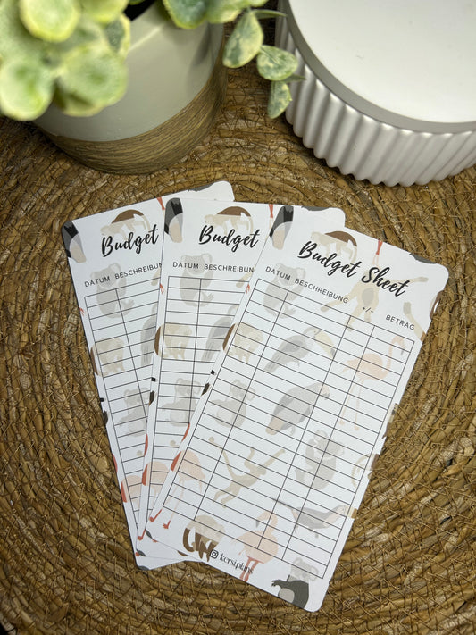 Budget Sheet A6 für Budget Binder – Design 32