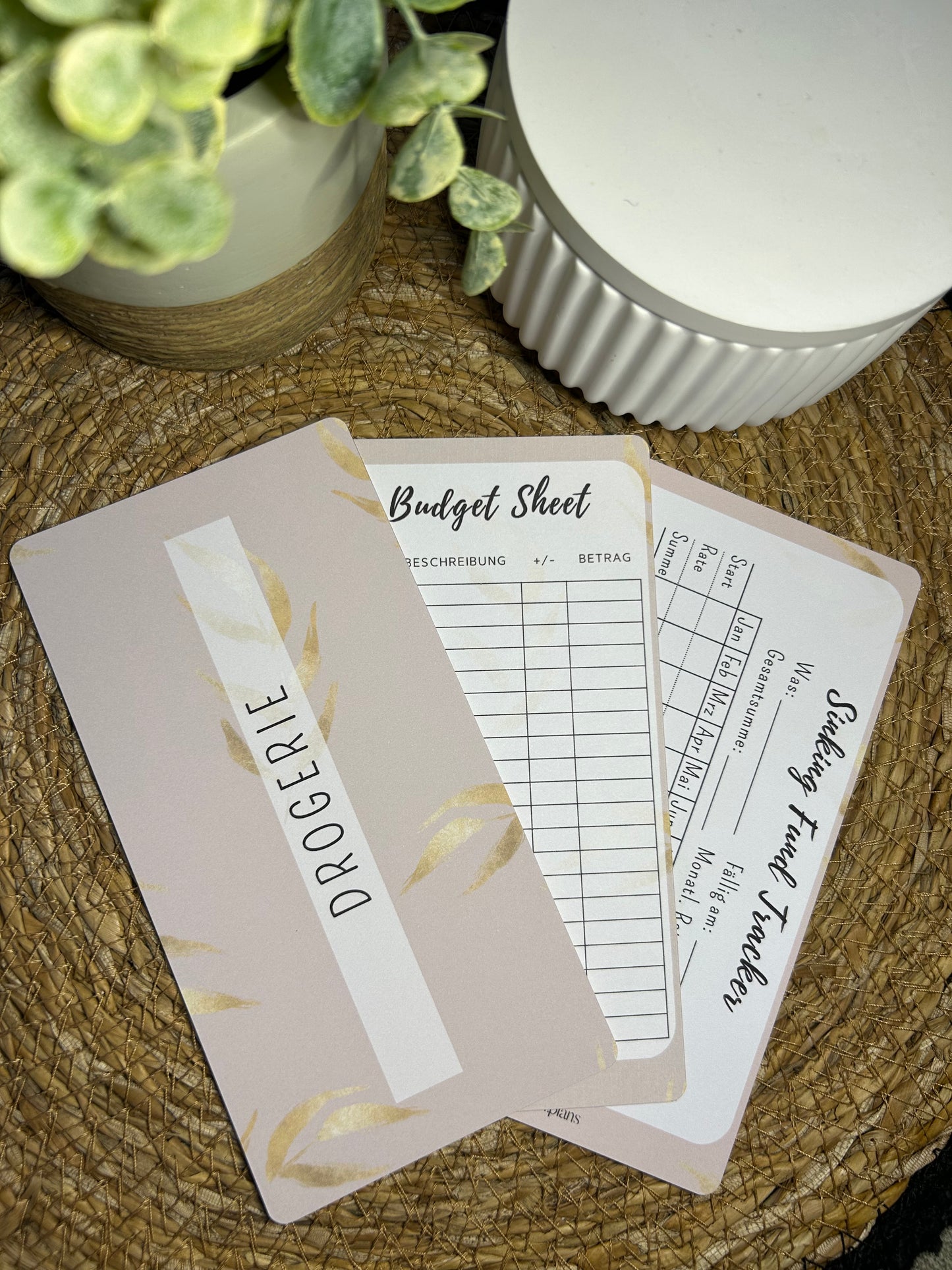 Set A6 für Budget Binder – Design 13 - (10 Dashboards + 10 Budget Sheets + 10 Sinking Fund Tracker)