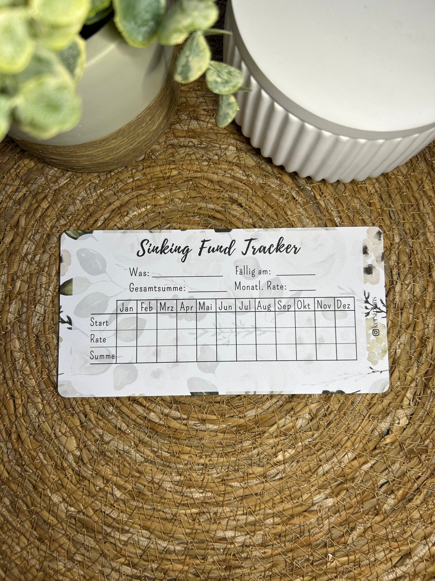 Sinking Fund Tracker A6 für Budget Binder – Design 40