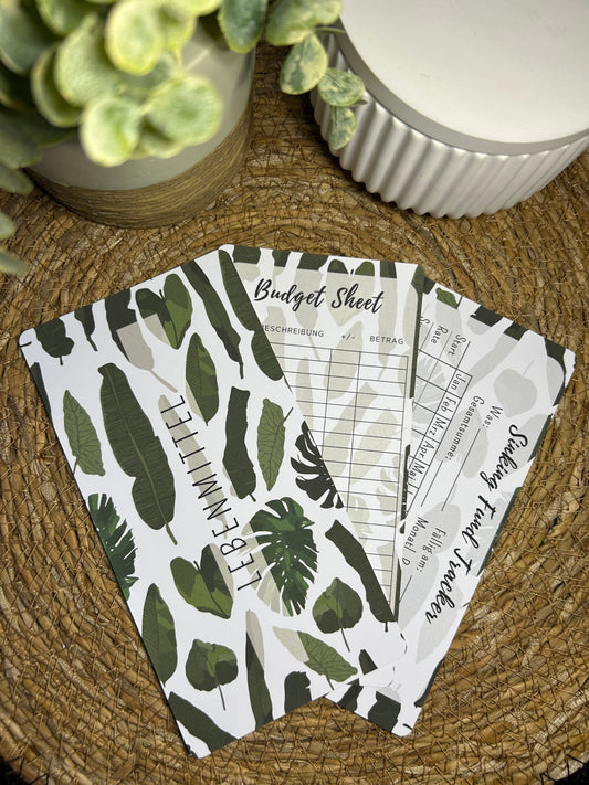 Set A6 für Budget Binder – Design 31 - (10 Dashboards + 10 Budget Sheets + 10 Sinking Fund Tracker)