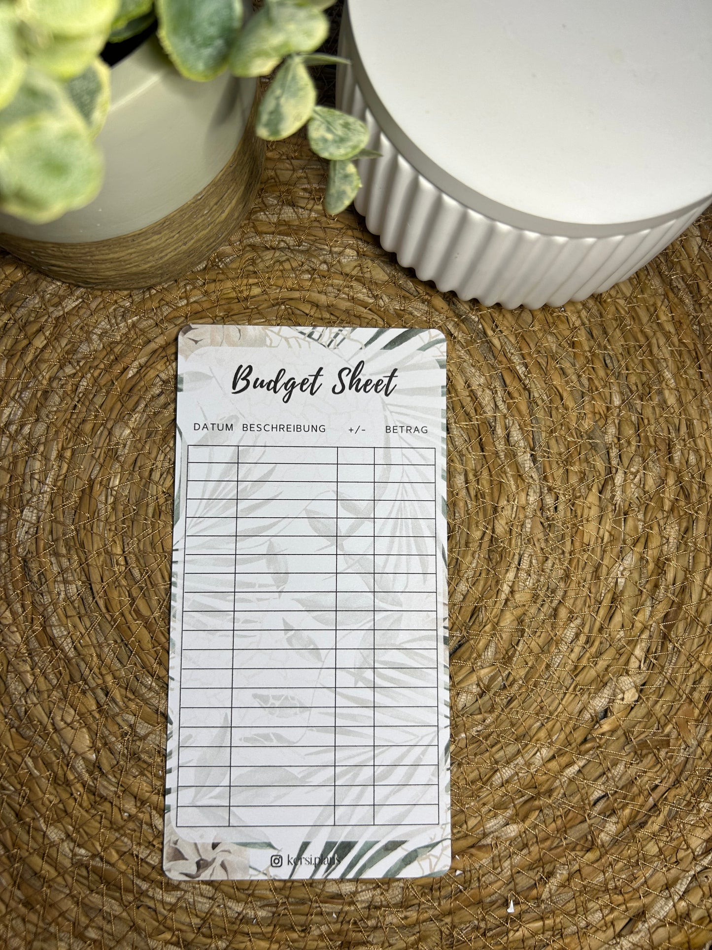Budget Sheet A6 für Budget Binder – Design 38