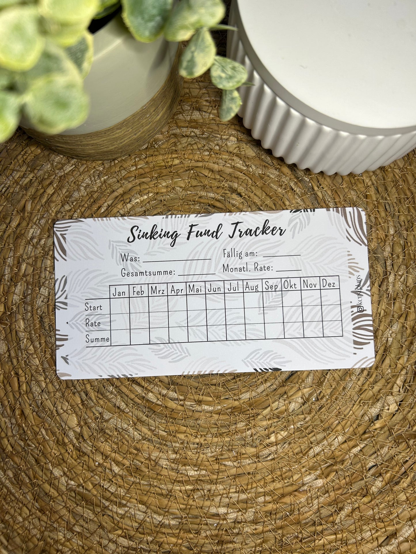 Sinking Fund Tracker A6 für Budget Binder – Design 35