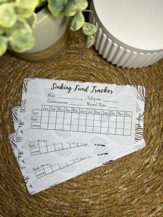 Sinking Fund Tracker A6 für Budget Binder – Design 35