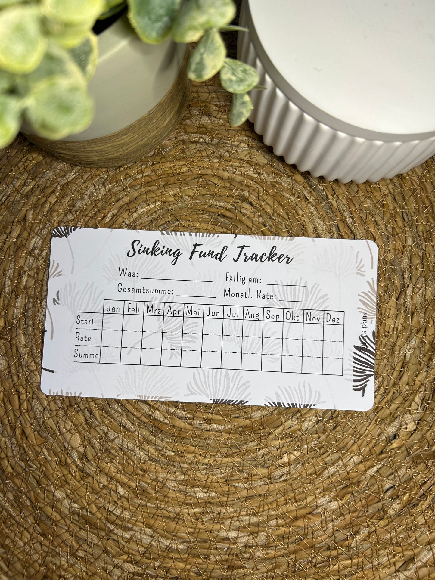 Sinking Fund Tracker A6 für Budget Binder – Design 33