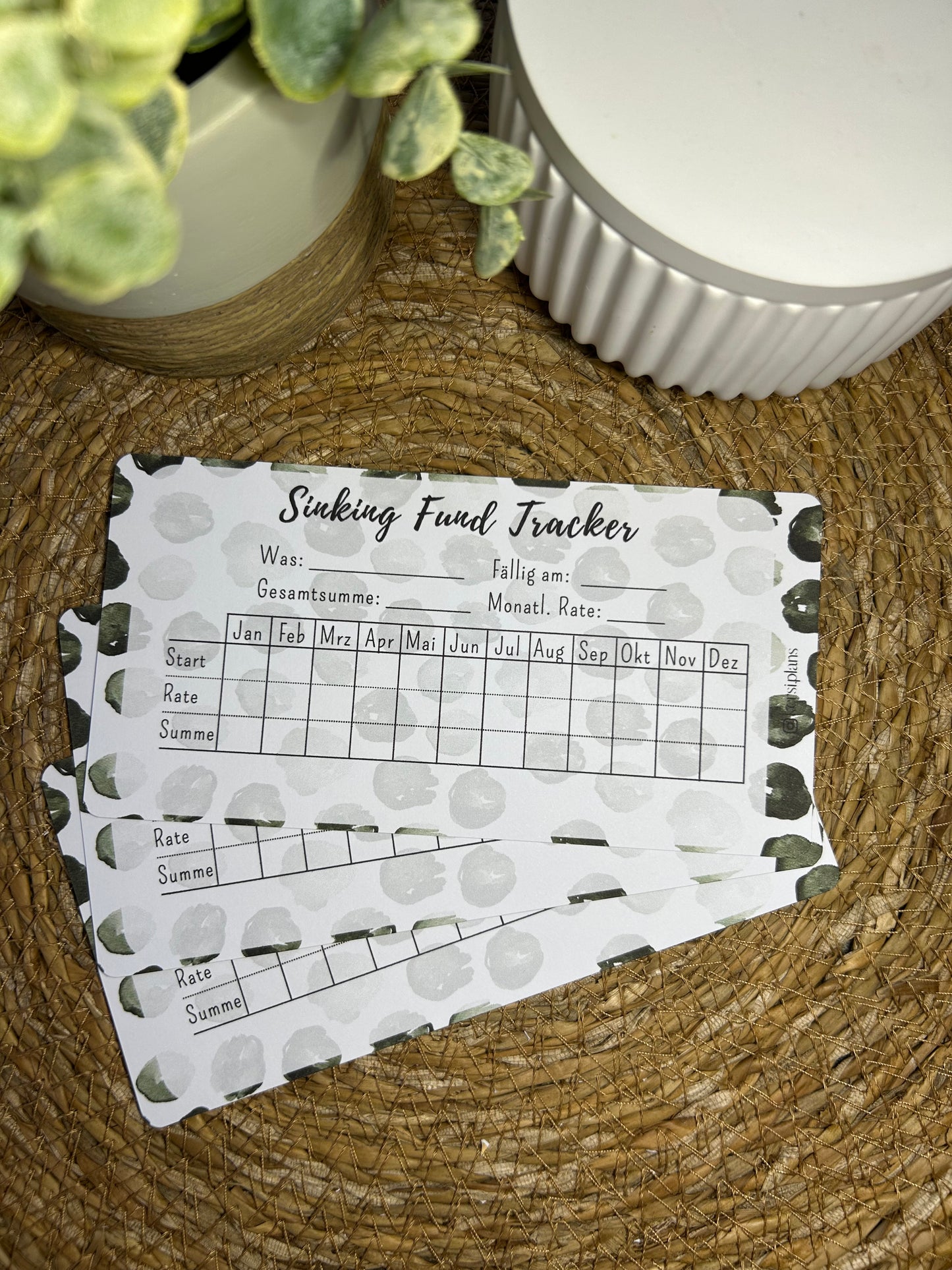 Sinking Fund Tracker A6 für Budget Binder – Design 43