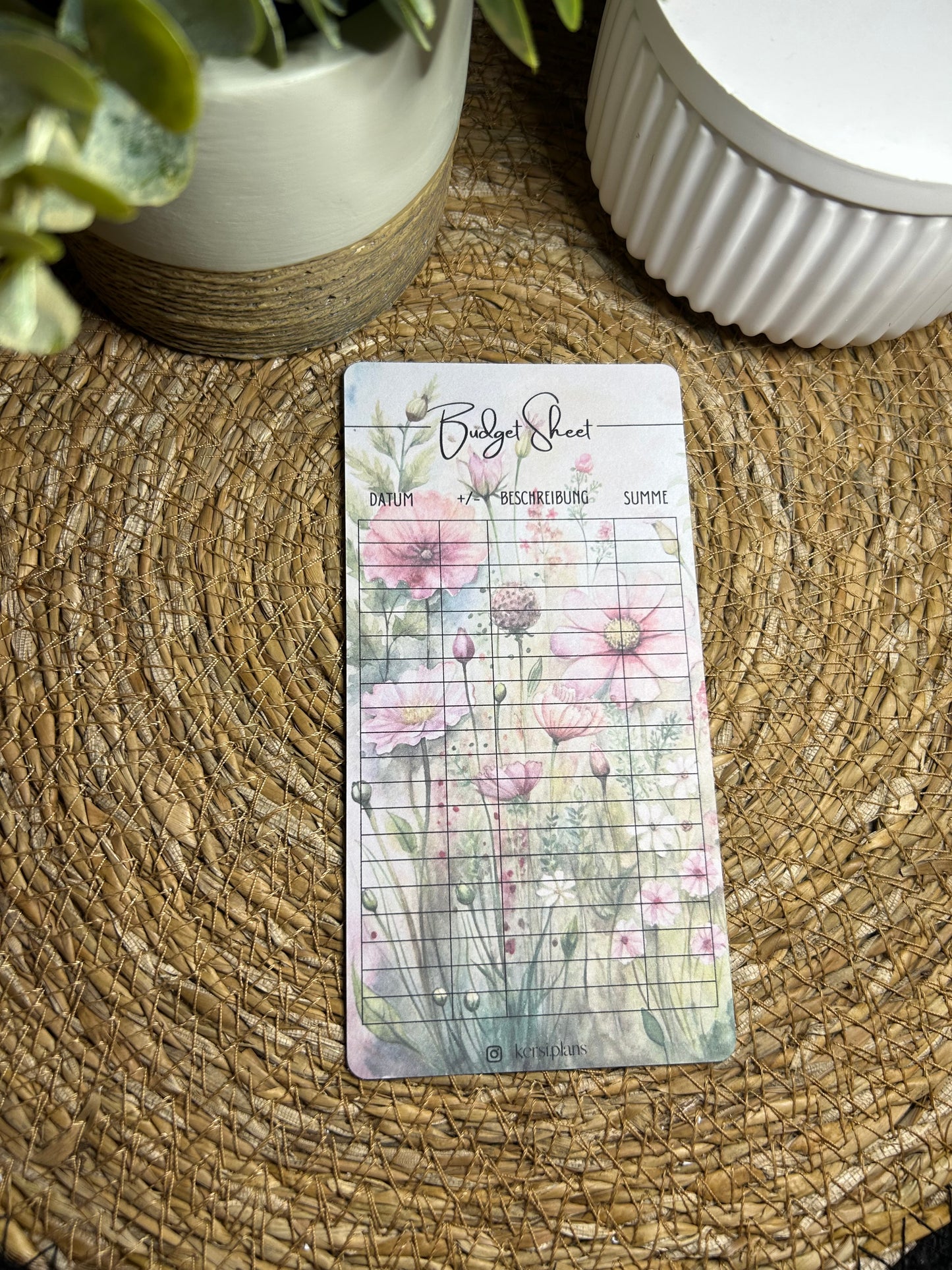 Budget Sheet A6 für Budget Binder – Design 64