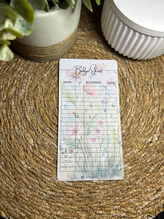 Budget Sheet A6 für Budget Binder – Design 72