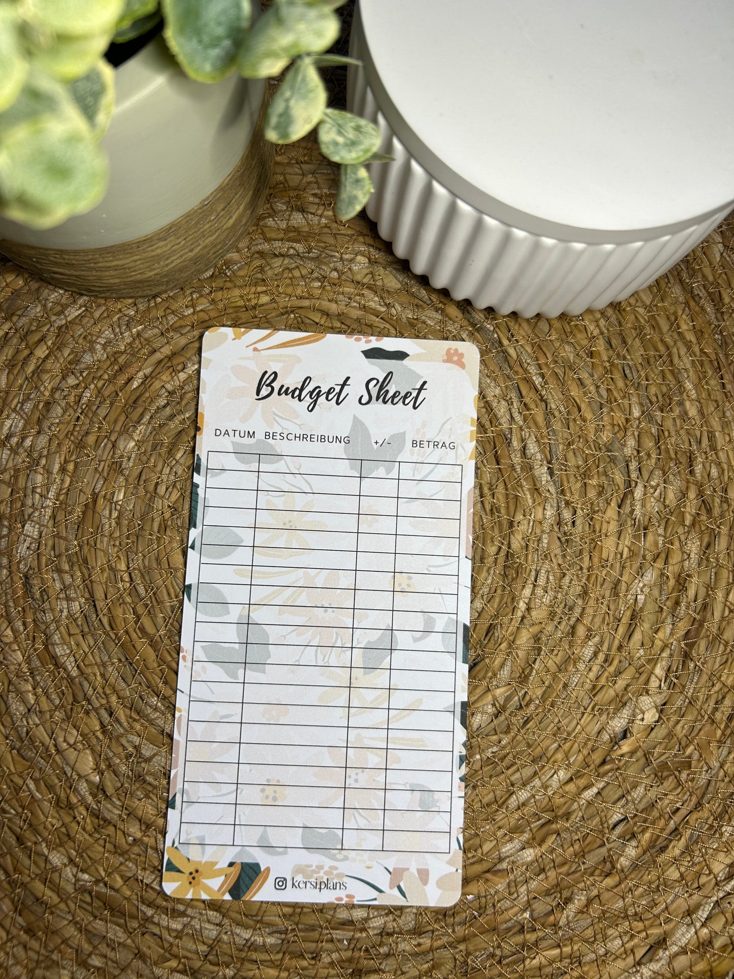 Budget Sheet A6 für Budget Binder – Design 37