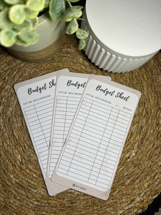 Budget Sheet A6 für Budget Binder – Design 12