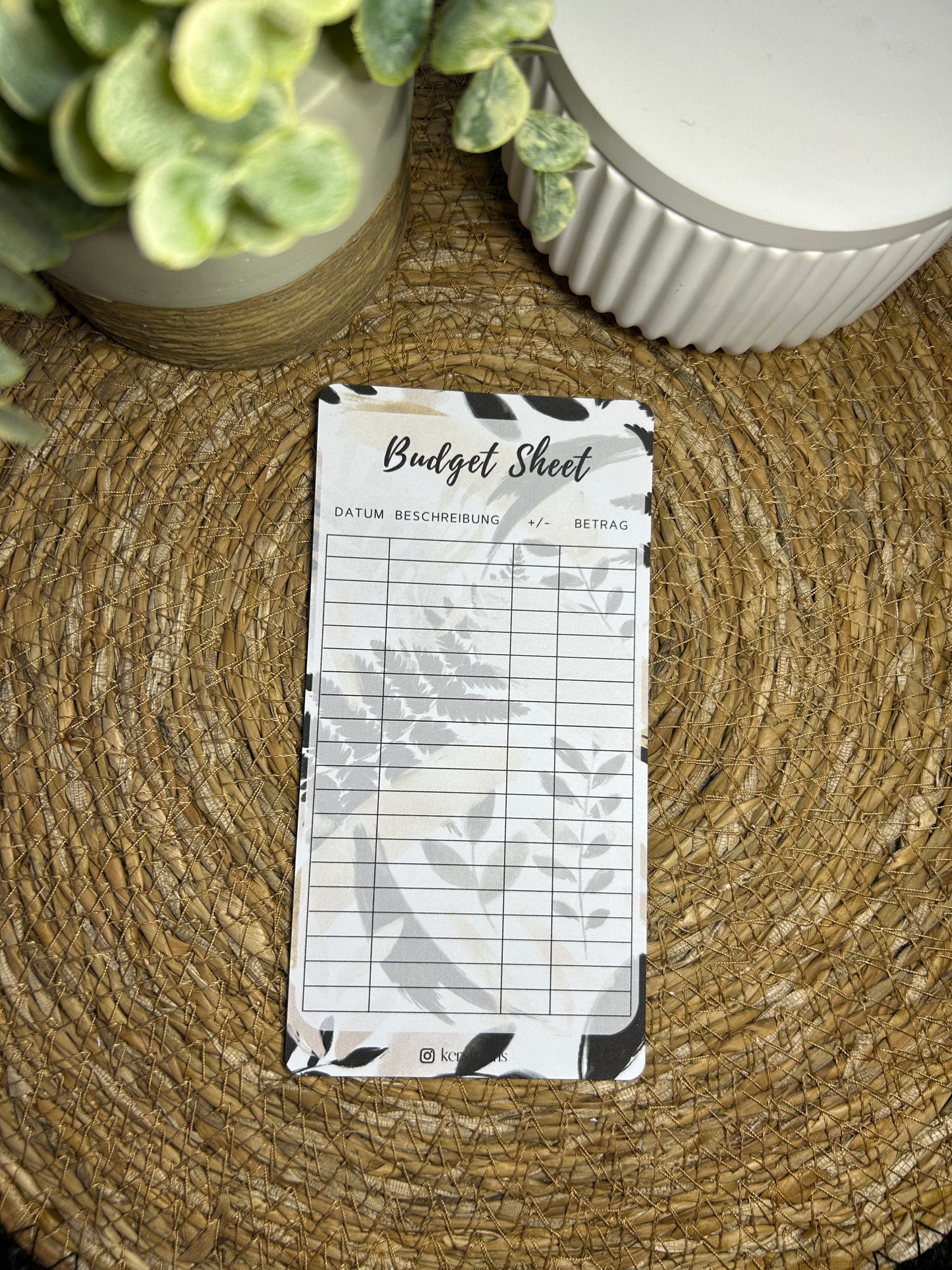 Budget Sheet A6 für Budget Binder – Design 29