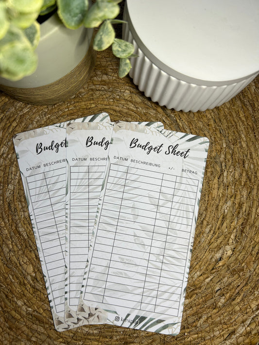 Budget Sheet A6 für Budget Binder – Design 38