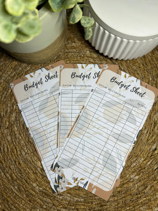 Budget Sheet A6 für Budget Binder – Design 03